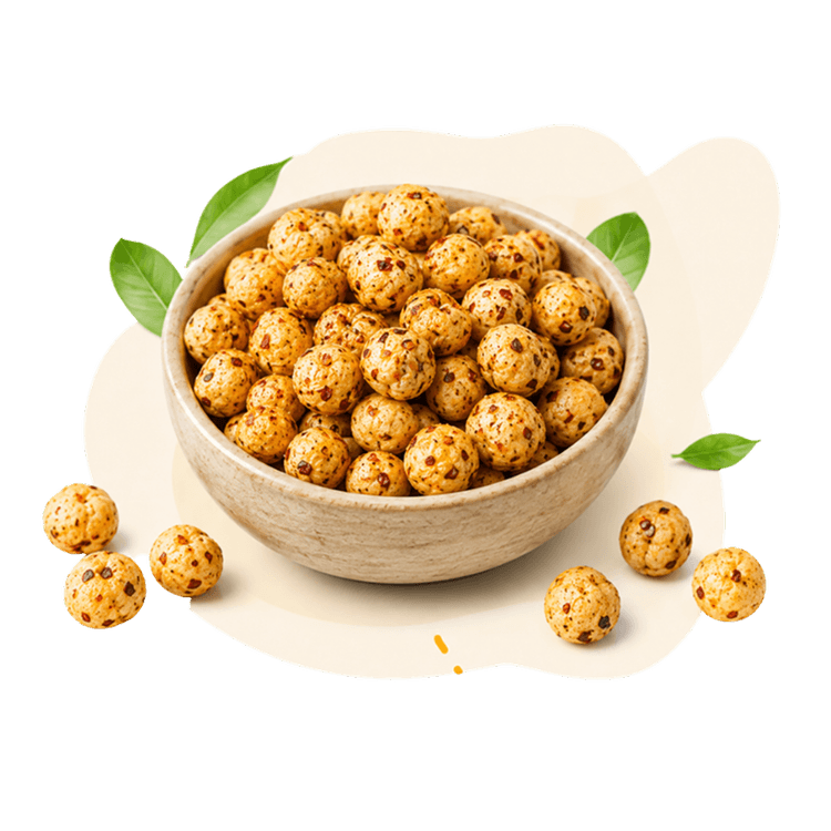 Puffed makhana snacks in a bowl