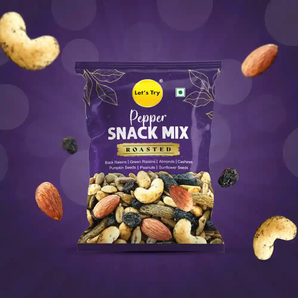 Let's Try Snack Mix Seeds & Nuts Pepper Salted 40gm