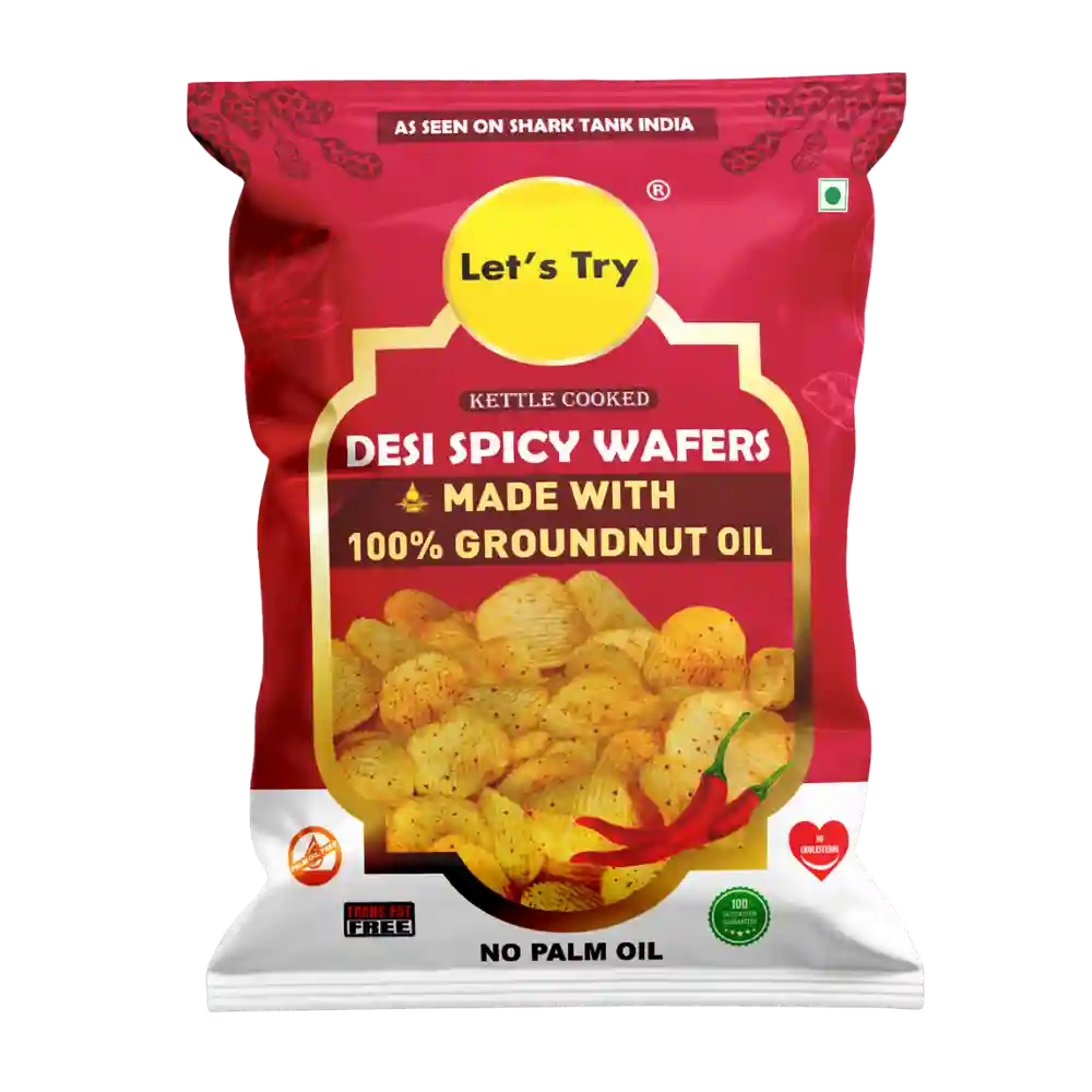 Kettle Cooked Desi Spicy Potato Wafers