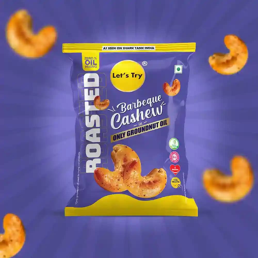 Roasted BBQ Cashew – Premium Roasted Cashew, No Palm Oil, No Maida | Buy Online India | Let's Try Foods