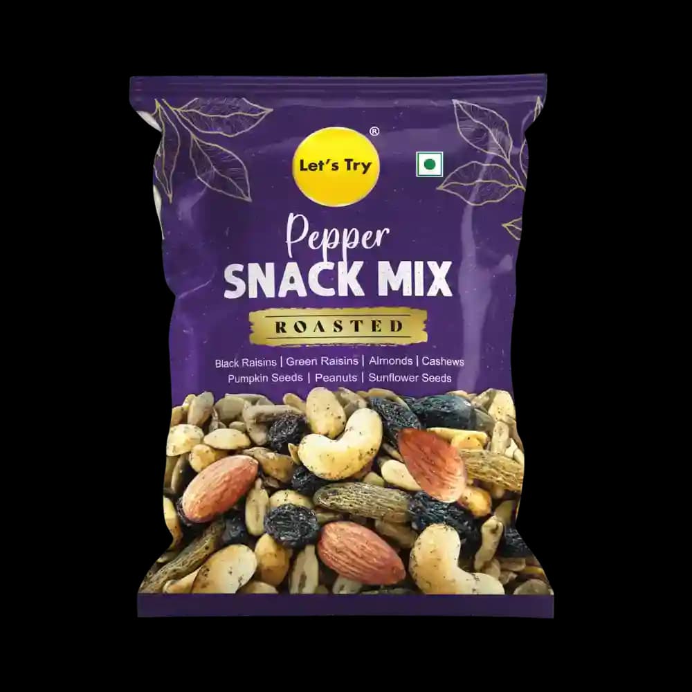 Let's Try Snack Mix Seeds & Nuts Pepper Salted 