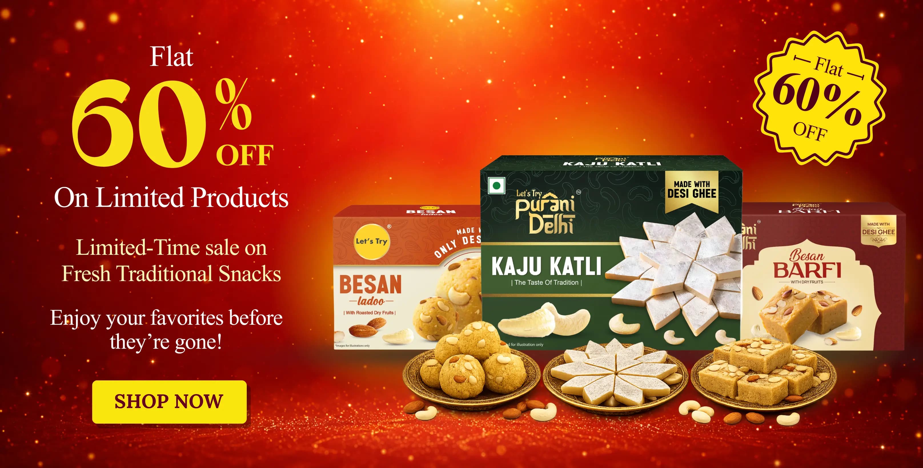 60 percent off sale banner