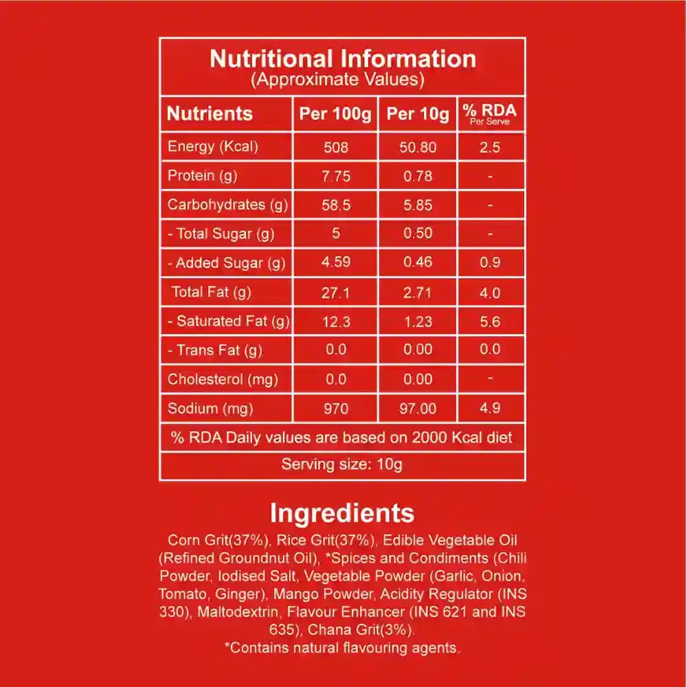 Krunchy Dabangg Masala Nutrition Facts – Calories & Ingredients | Healthy Healthy Indian Snack | Let's Try Foods