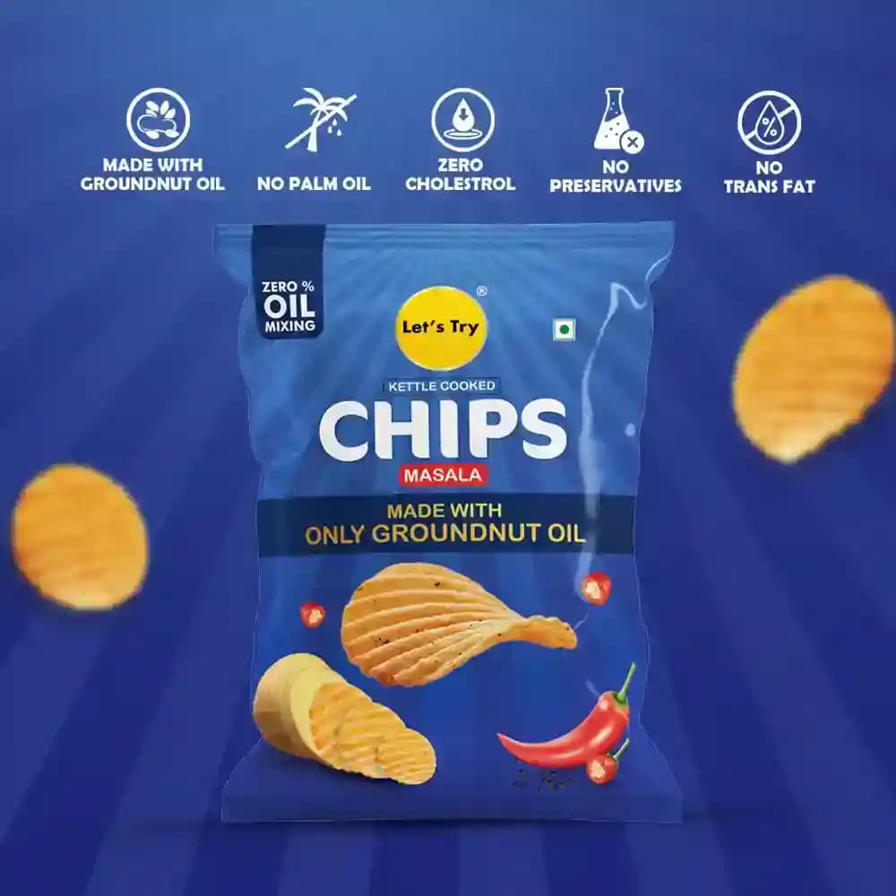 Desi Masala Chips – No Palm Oil, No Maida, No Artificial Flavour | Healthy Indian Snack | Let's Try Foods