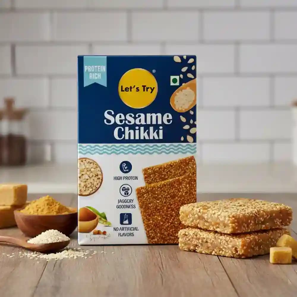 Sesame Chikki – Healthy Indian Sweets, No Palm Oil, No Maida | Buy Online India | Let's Try Foods