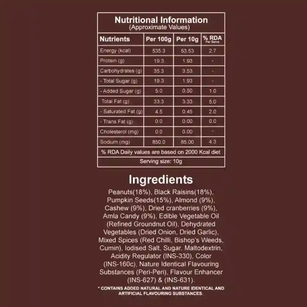 Spicy Trail Mix Nutrition Facts – Calories & Ingredients | Healthy Healthy Indian Mixture | Let's Try Foods
