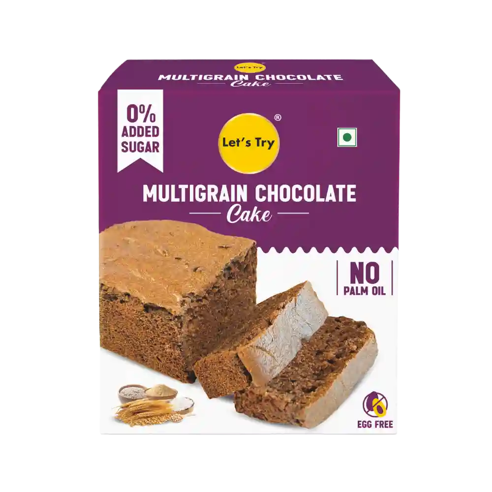 Let's Try Multigrain Chocolate Cake No Added Sugar