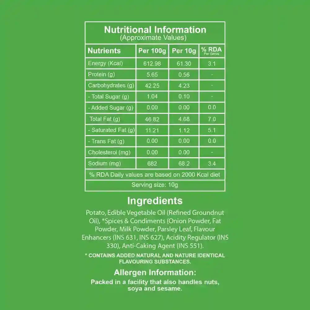 Cream & Onion Chips Nutrition Facts – Calories & Ingredients | Healthy Healthy Chips | Let's Try Foods