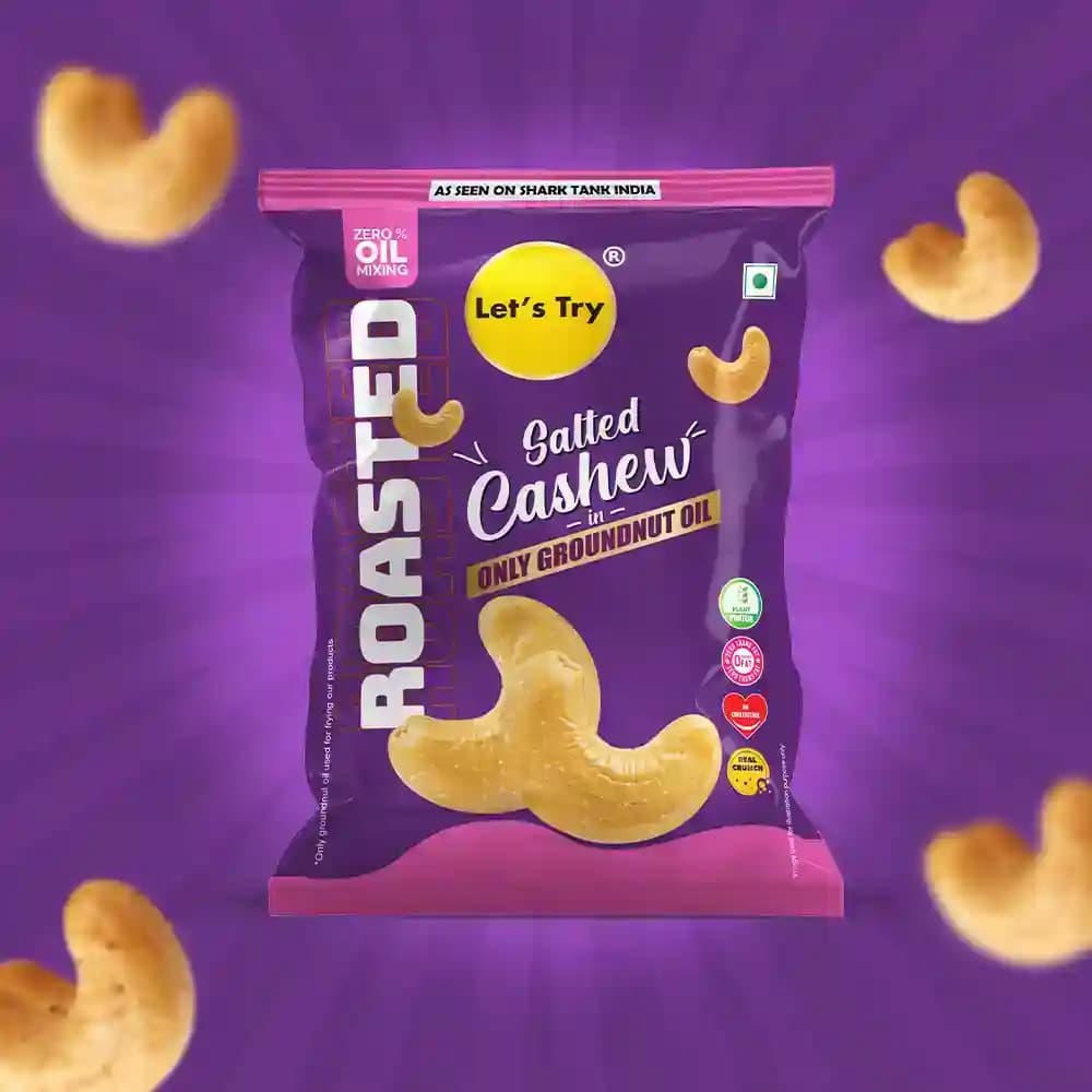 Roasted Salted Cashew ā Premium Roasted Cashew, No Palm Oil, No Maida | Buy Online India | Let's Try Foods