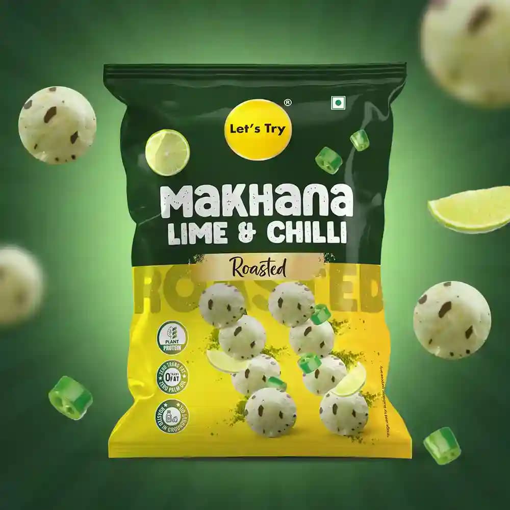 Lime & Chilli Makhana β Roasted Makhana, No Palm Oil, No Maida | Buy Online India | Let's Try Foods