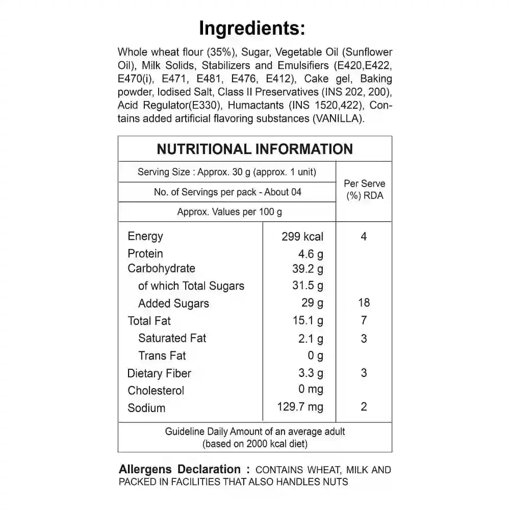 Vanilla Muffin Nutrition Facts – Calories & Ingredients | Healthy Healthy Baked Snack | Let's Try Foods