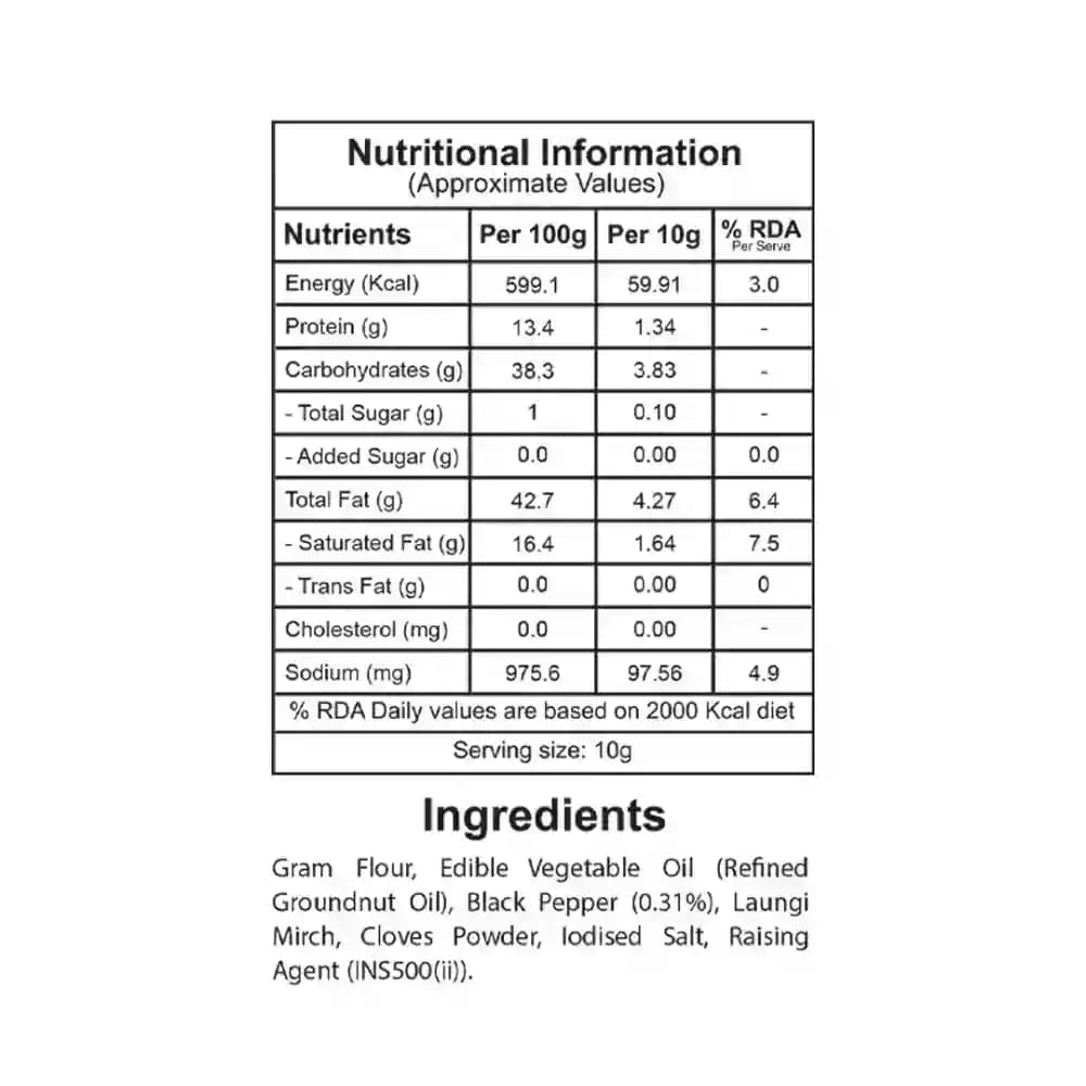 Ratlami Sev Nutrition Facts β Calories & Ingredients | Healthy Healthy Namkeen | Let's Try Foods