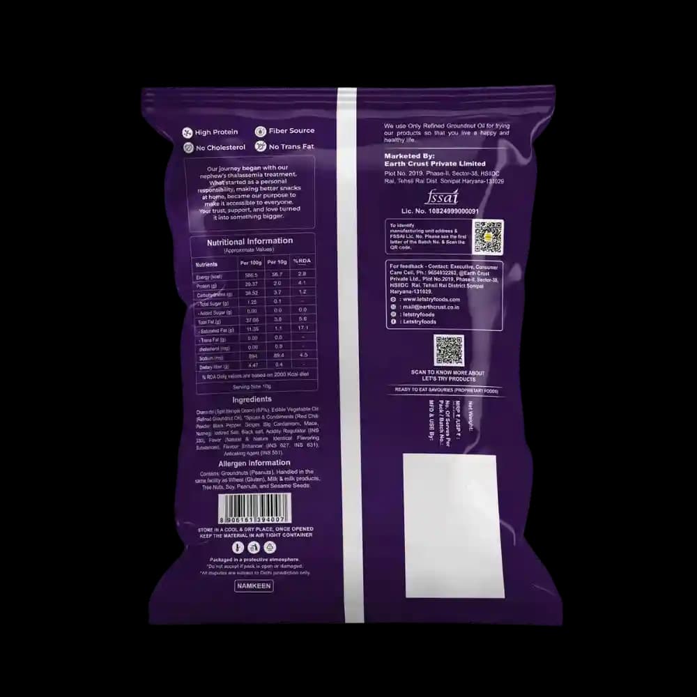Signature Chana Dal Ingredients & Nutritional Label – No Palm Oil, Groundnut Oil Clean Label Healthy Roasted | Let's Try Foods