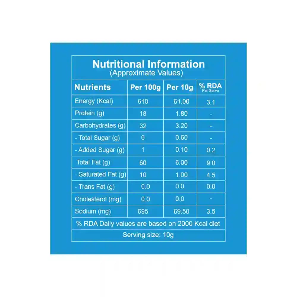 Roasted Cashew Tandoori Nutrition Facts β Calories & Ingredients | Healthy Premium Roasted Cashew | Let's Try Foods