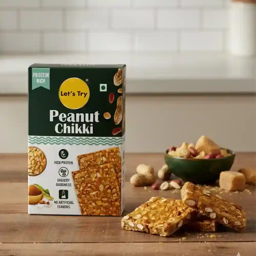 Peanut Chikki ā Healthy Indian Sweets, No Palm Oil, No Maida | Buy Online India | Let's Try Foods