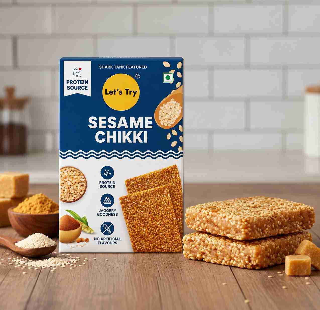 Sesame Chikki – Healthy Indian Sweets, No Palm Oil, No Maida | Buy Online India | Let's Try Foods