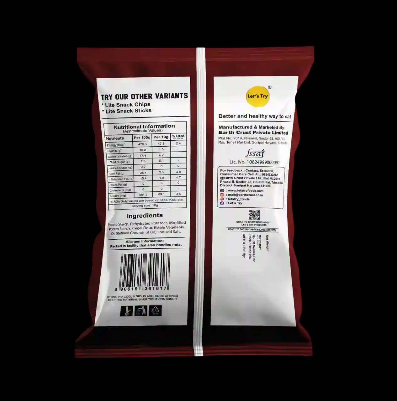 Mix Lite Papad Ingredients & Nutritional Label – No Palm Oil, No Maida Clean Label Healthy Indian Mixture | Let's Try Foods