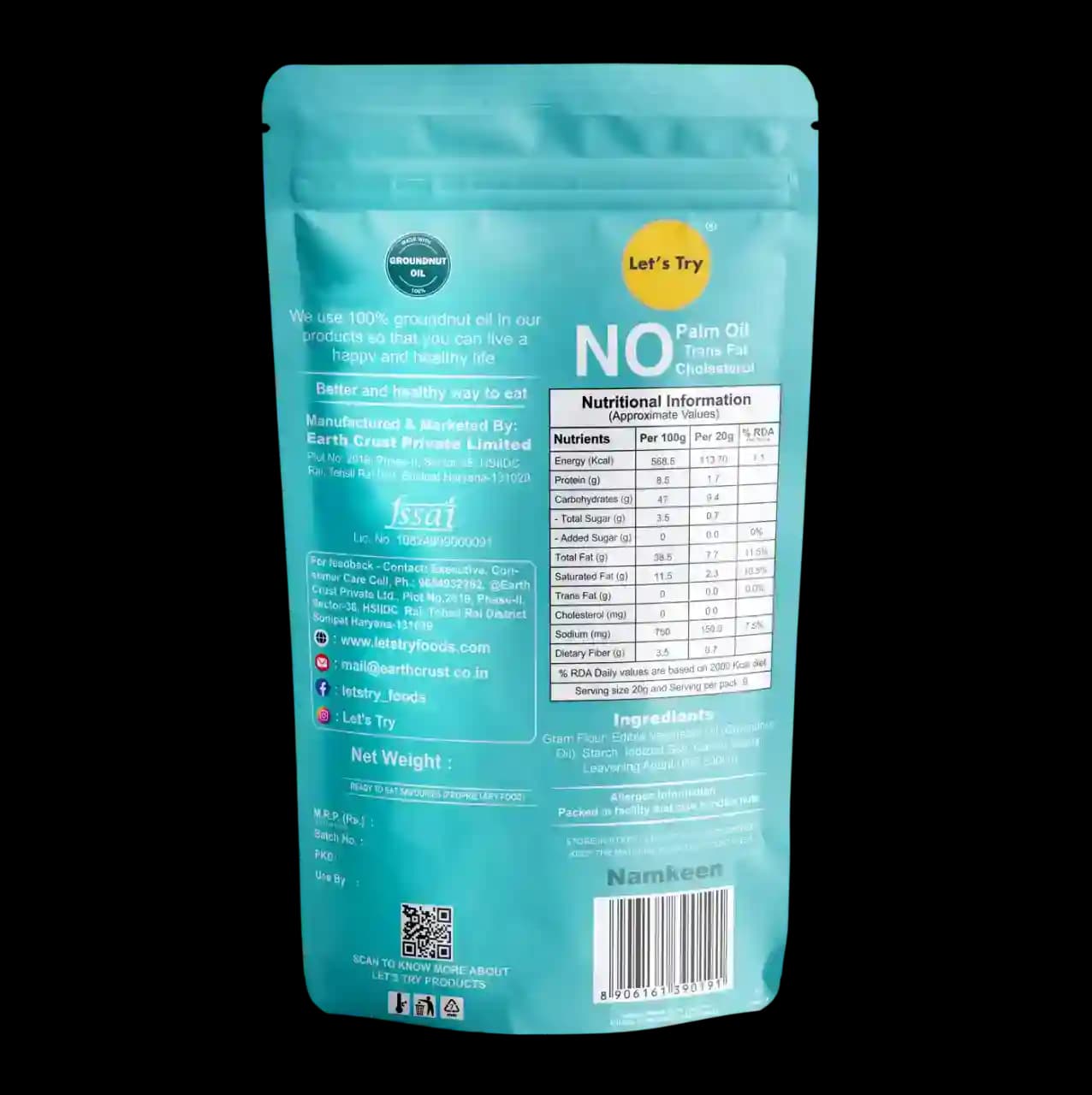 Gathiya Ingredients & Nutritional Label β No Palm Oil, No Maida Clean Label Healthy Namkeen | Let's Try Foods
