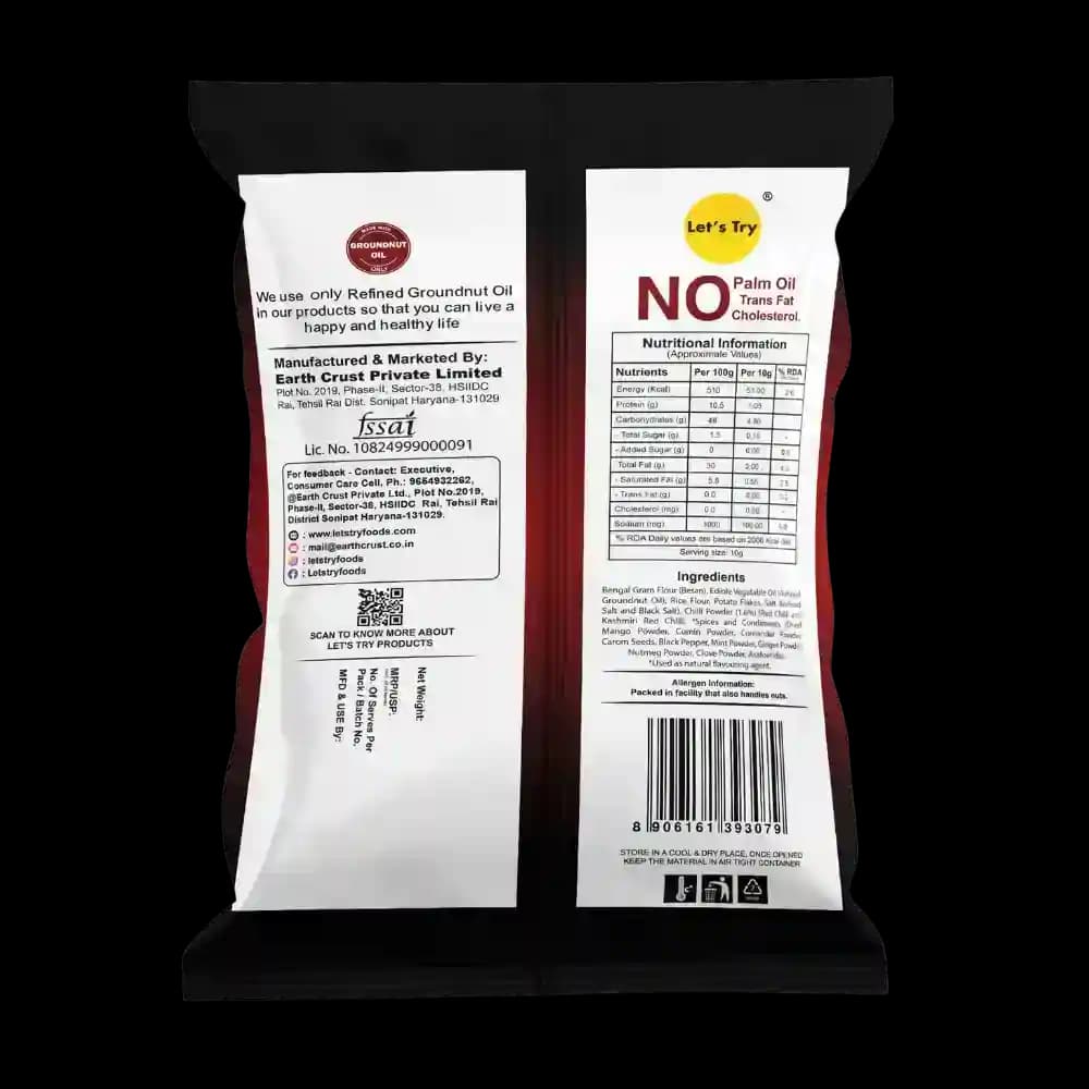 Chilli Milli Ingredients & Nutritional Label β No Palm Oil, No Maida Clean Label Healthy Indian Snack | Let's Try Foods