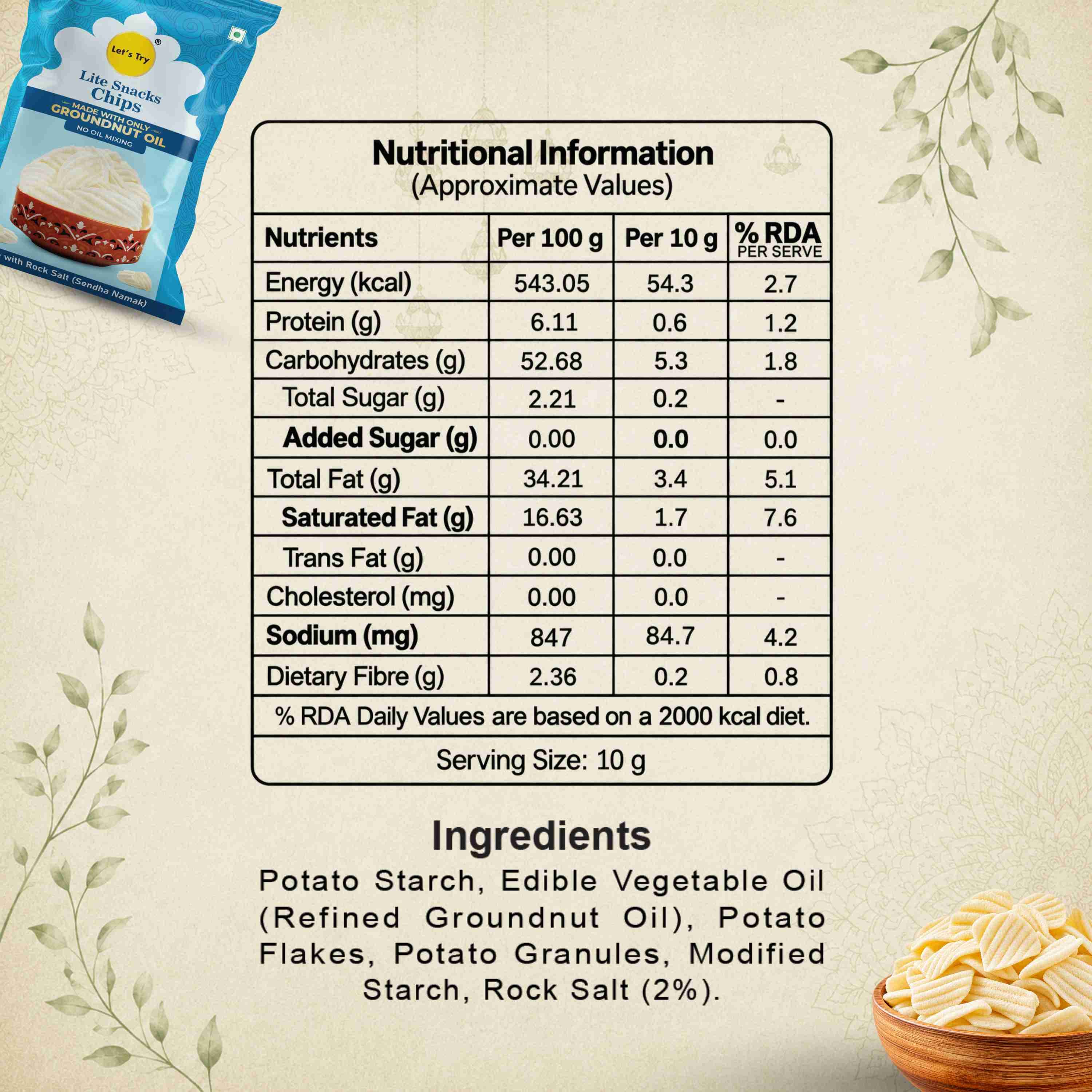 Lite Chips Nutrition Facts – Calories & Ingredients | Healthy Healthy Chips | Let's Try Foods