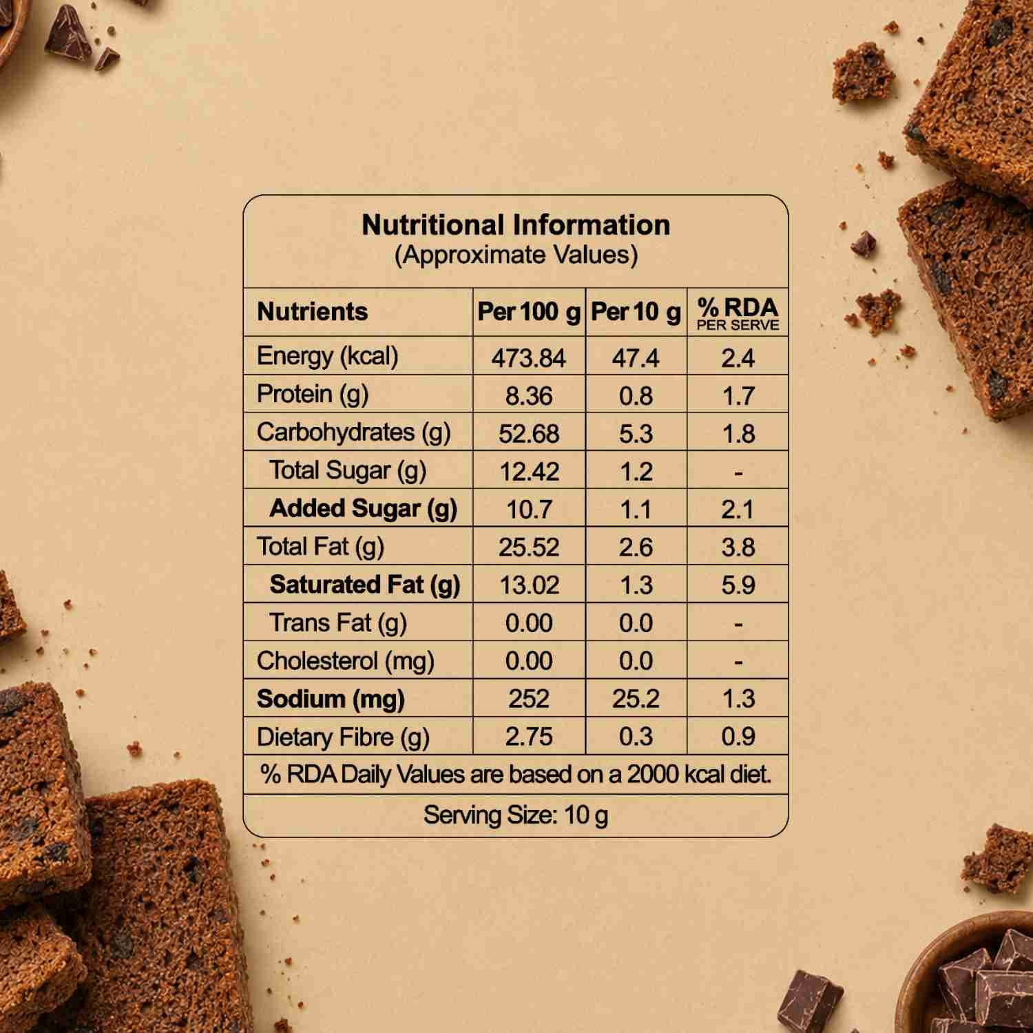 Chocolate Cake Rusk 200g Nutrition Facts | Healthy Healthy Rusk | Let's Try Foods