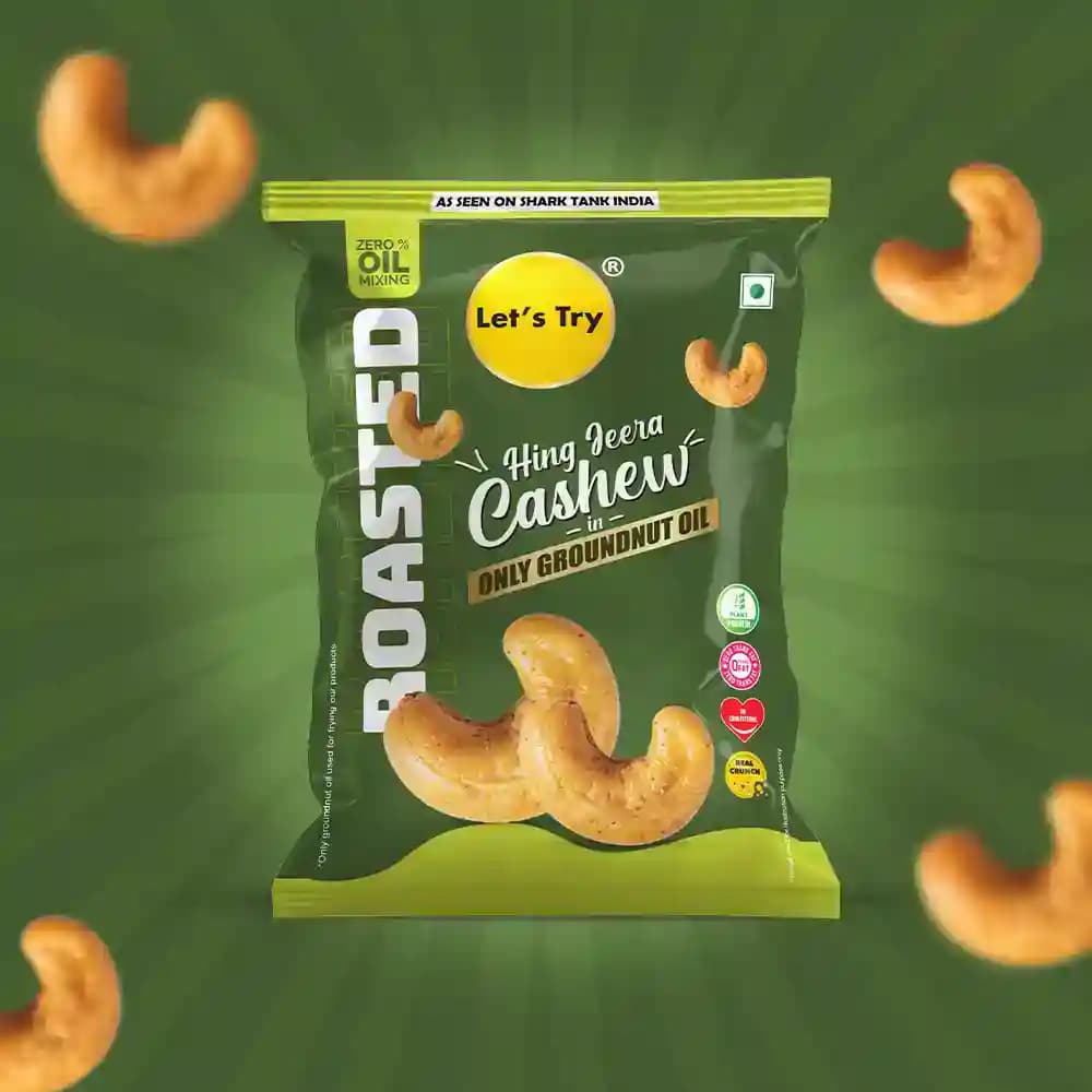 Roasted Hing Jeera Cashew ā Premium Roasted Cashew, No Palm Oil, No Maida | Buy Online India | Let's Try Foods