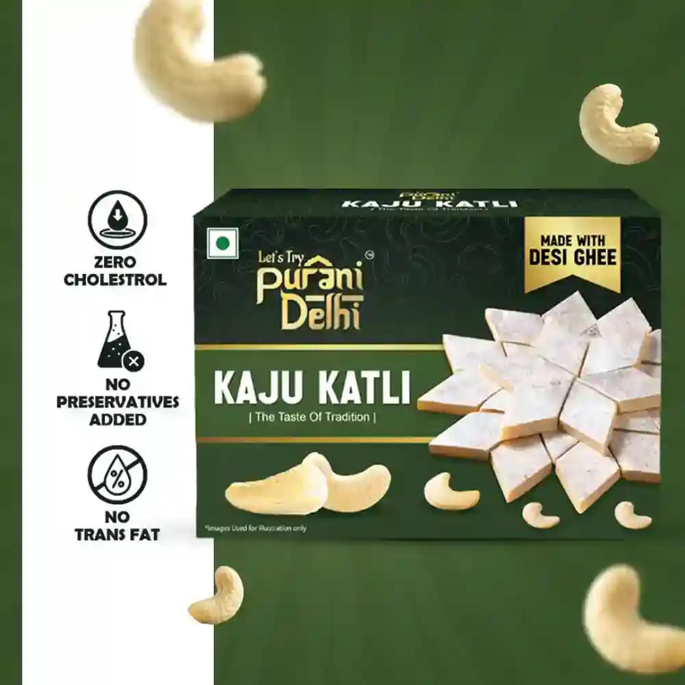 Kaju Katli β No Palm Oil, No Maida, No Artificial Flavour | Healthy Indian Snack | Let's Try Foods