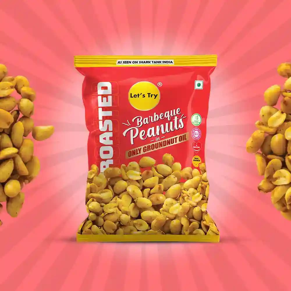 Roasted BBQ Peanuts ā Healthy Roasted Peanuts, No Palm Oil, No Maida | Buy Online India | Let's Try Foods