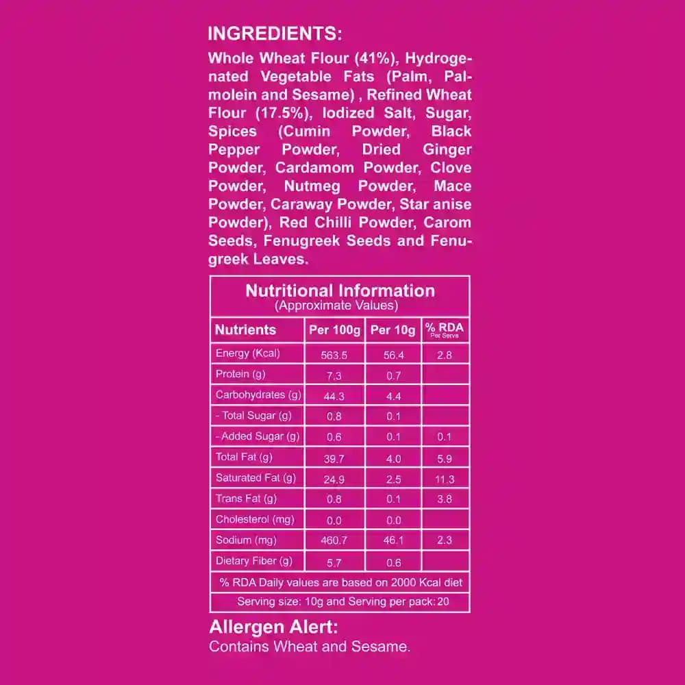 Purani Delhi - Masala Marori Khari Nutrition Facts β Calories & Ingredients | Healthy Healthy Namkeen | Let's Try Foods