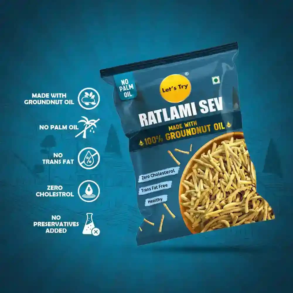 Ratlami Sev β No Palm Oil, No Maida, No Artificial Flavour | Healthy Indian Snack | Let's Try Foods
