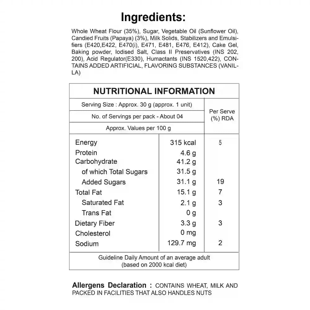 Fruit Vanilla Muffin Nutrition Facts – Calories & Ingredients | Healthy Healthy Baked Snack | Let's Try Foods