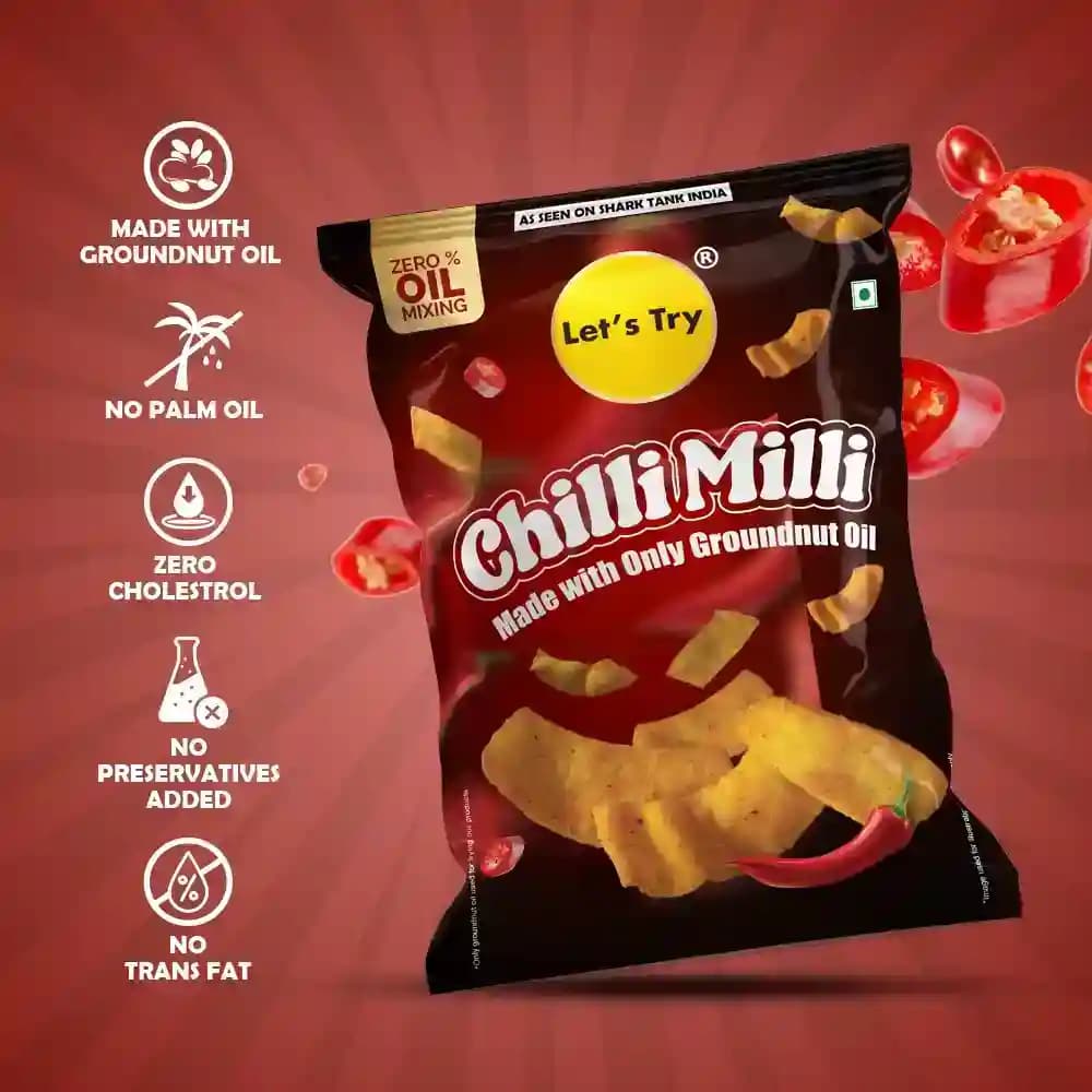 Chilli Milli β No Palm Oil, No Maida, No Artificial Flavour | Healthy Indian Snack | Let's Try Foods