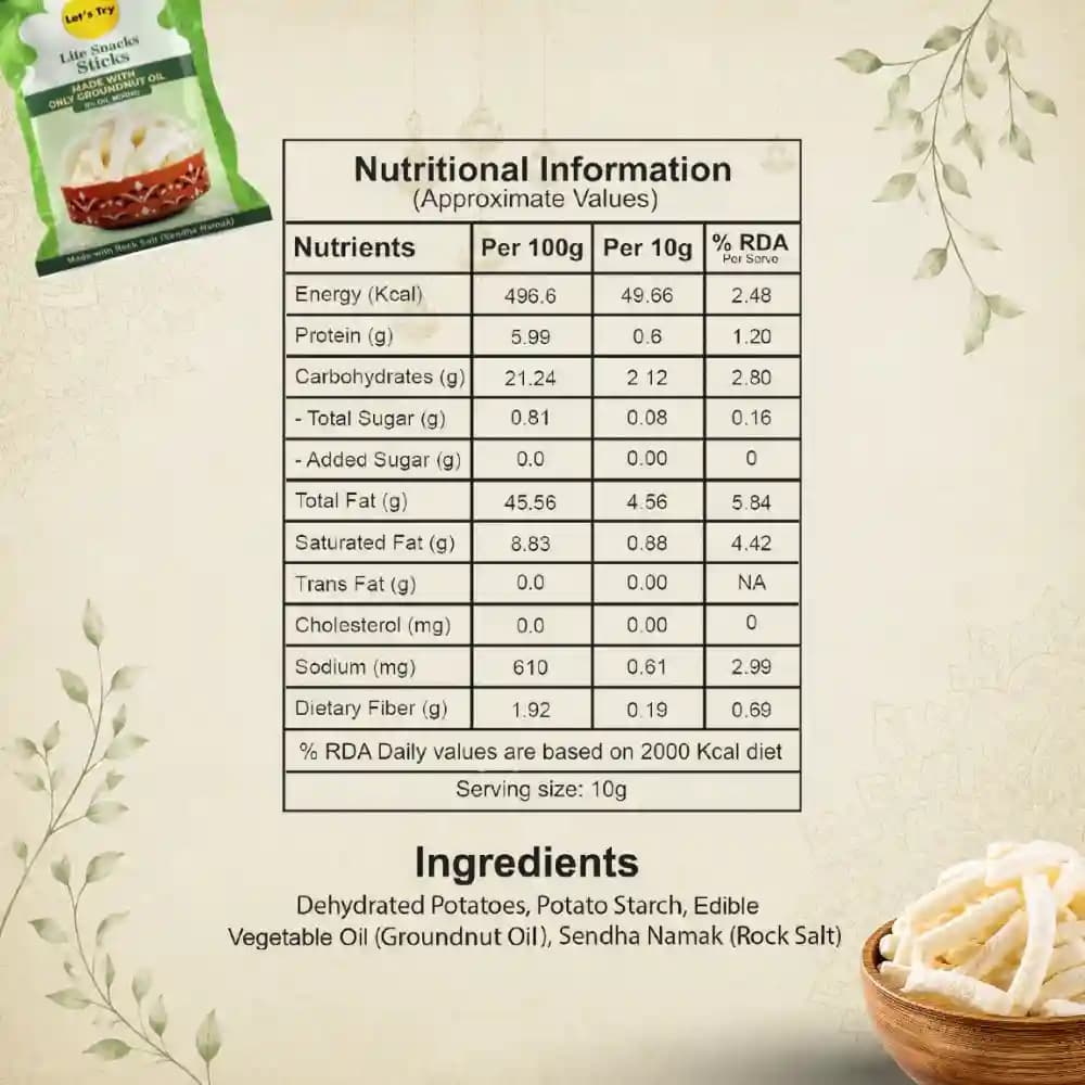Lite Sticks Nutrition Facts – Calories & Ingredients | Healthy Healthy Snack Sticks | Let's Try Foods