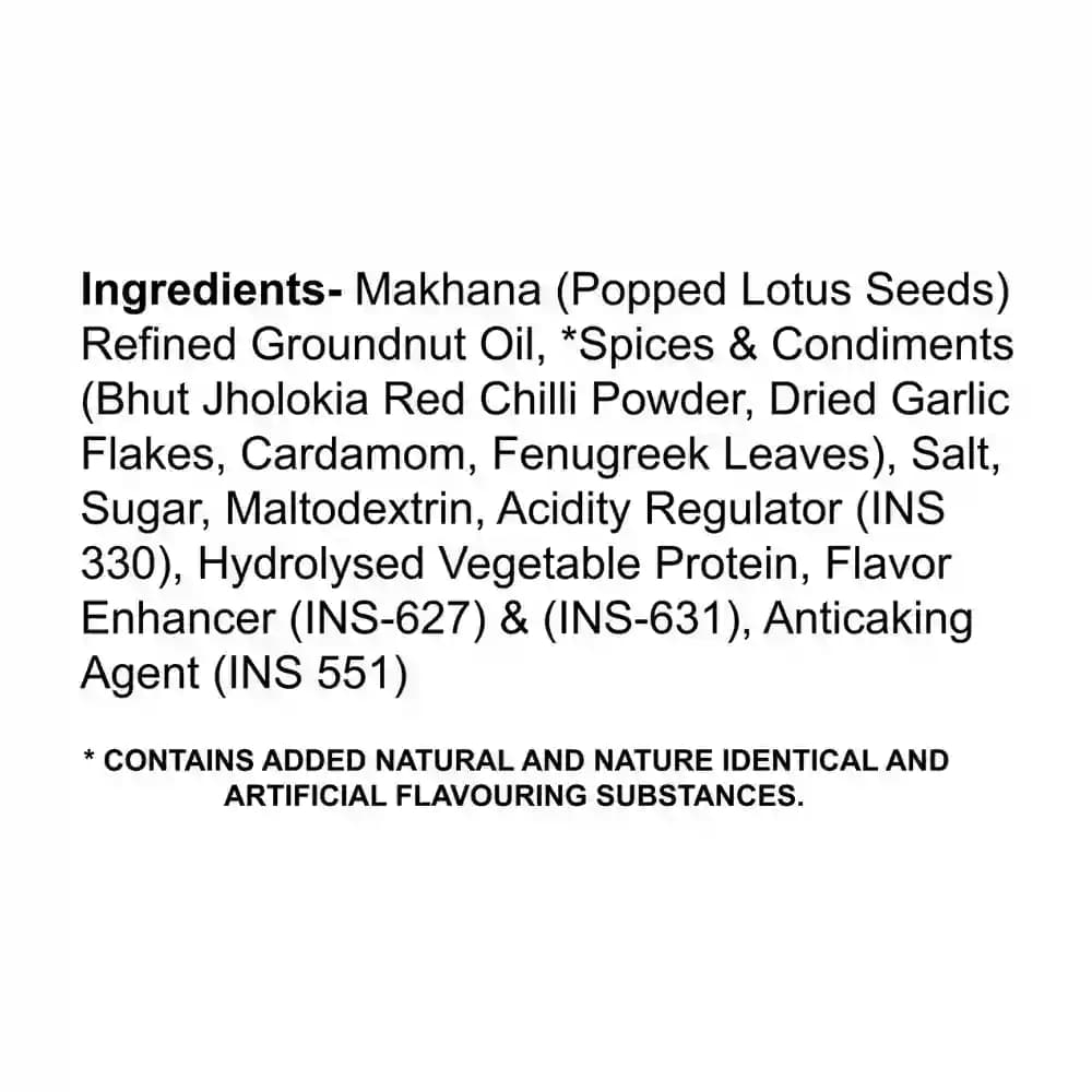 Hot Spicy Makhana Ingredients β No Palm Oil, No Maida, Natural Roasted Makhana | Let's Try Foods