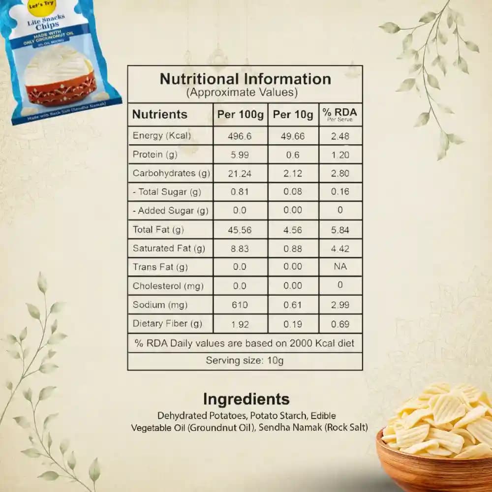 Lite Chips Nutrition Facts – Calories & Ingredients | Healthy Healthy Chips | Let's Try Foods