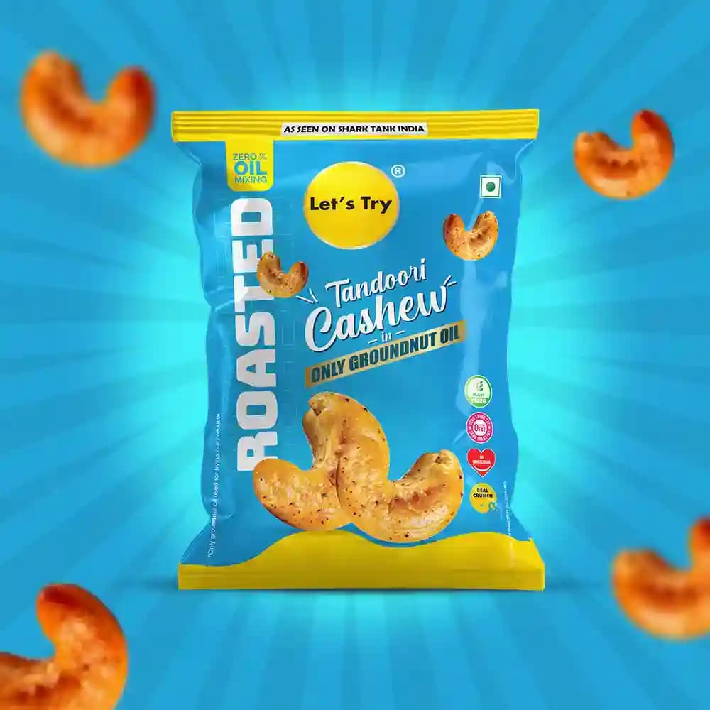 Roasted Tandoori Cashew β Premium Roasted Cashew, No Palm Oil, No Maida | Buy Online India | Let's Try Foods
