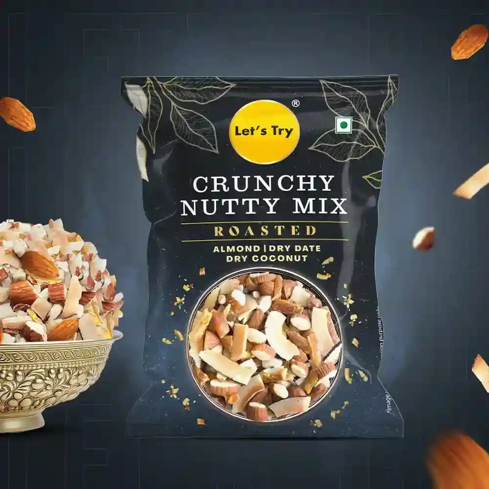 Crunchy Nutty Mix – Healthy Indian Mixture, No Palm Oil, No Maida | Buy Online India | Let's Try Foods
