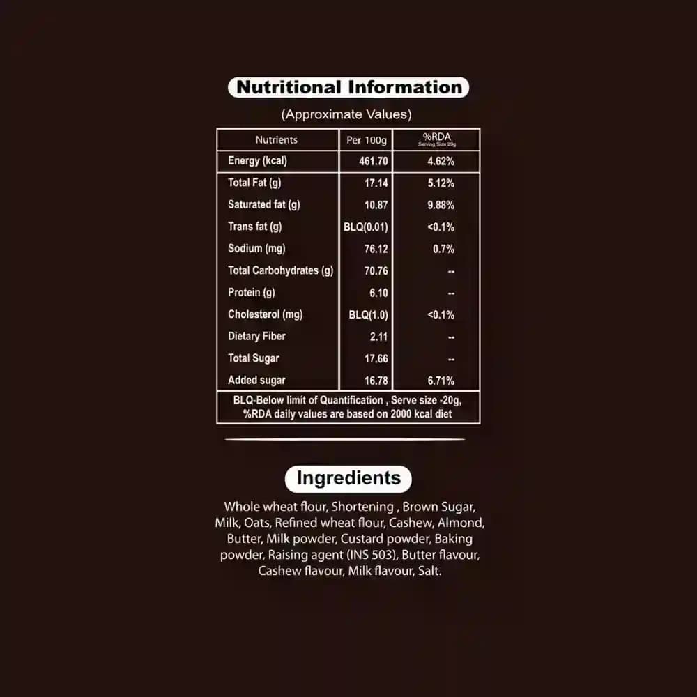 Kaju Almond Cake Rusk 200gm Nutrition Facts – Calories & Ingredients | Healthy Healthy Rusk | Let's Try Foods
