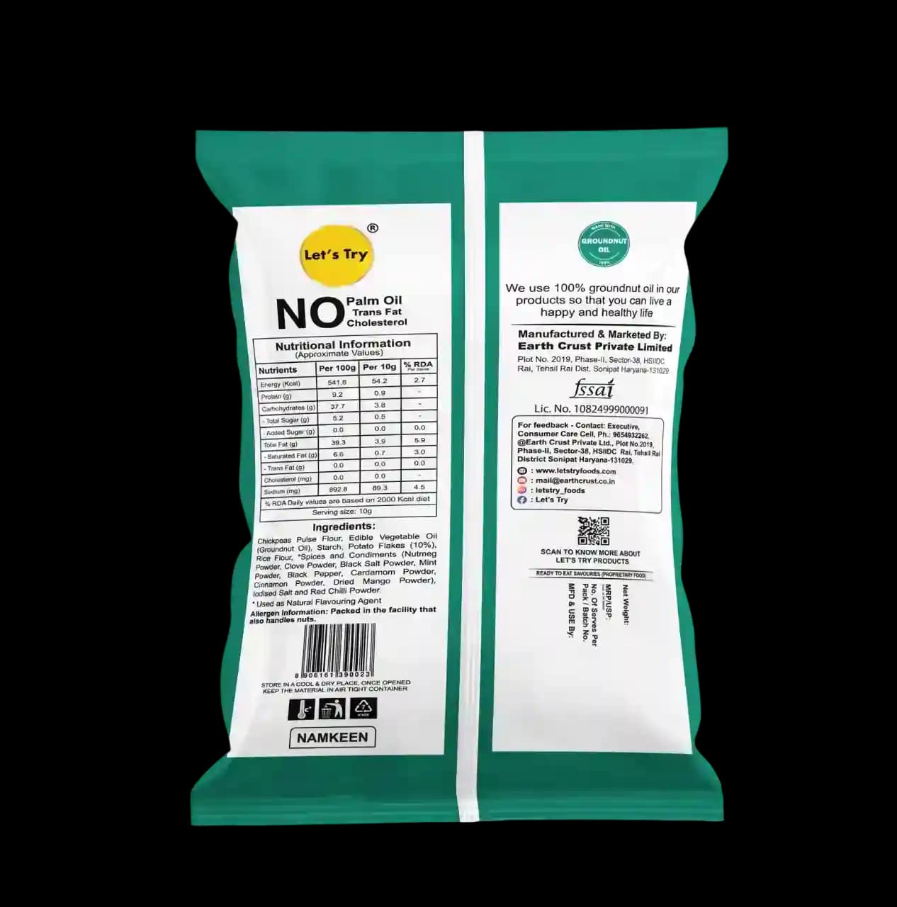 Aloo Bhujia Ingredients & Nutritional Label β No Palm Oil, No Maida Clean Label Healthy Namkeen | Let's Try Foods