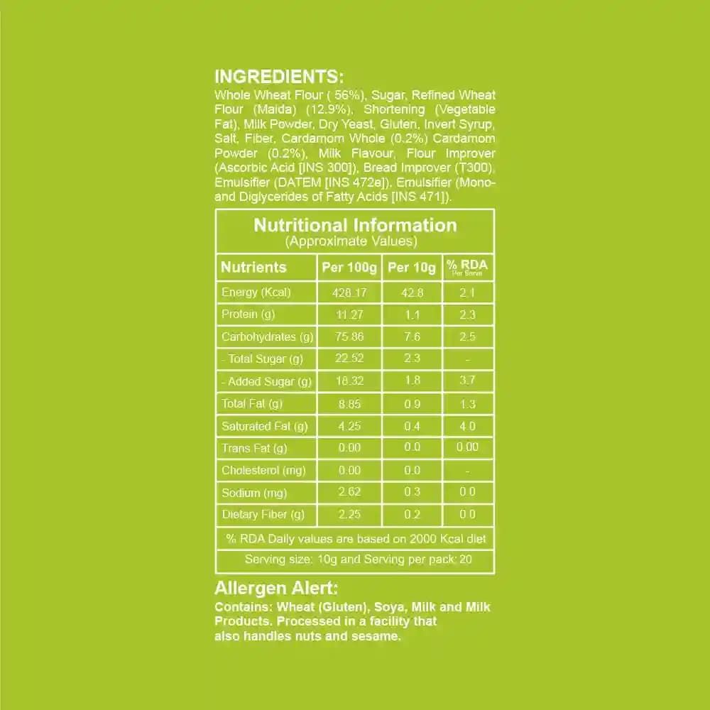 Elaichi Wheat Rusk Nutrition Facts – Calories & Ingredients | Healthy Healthy Rusk | Let's Try Foods