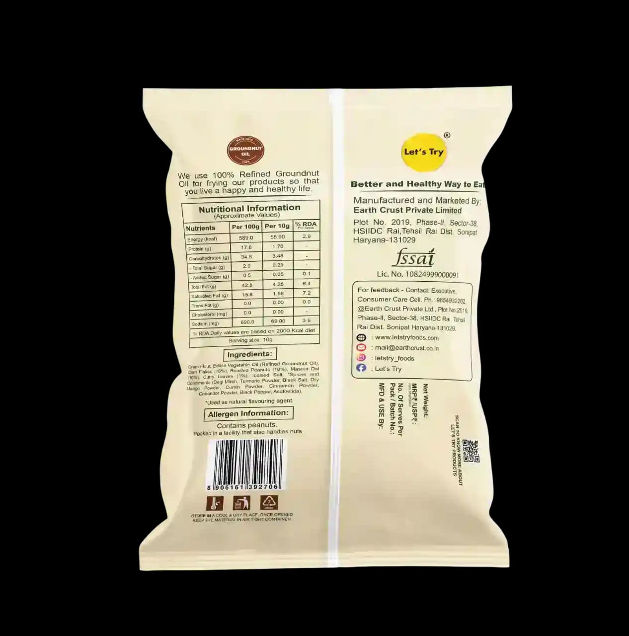 Chatpata Mixture Ingredients & Nutritional Label β No Palm Oil, No Maida Clean Label Healthy Indian Mixture | Let's Try Foods