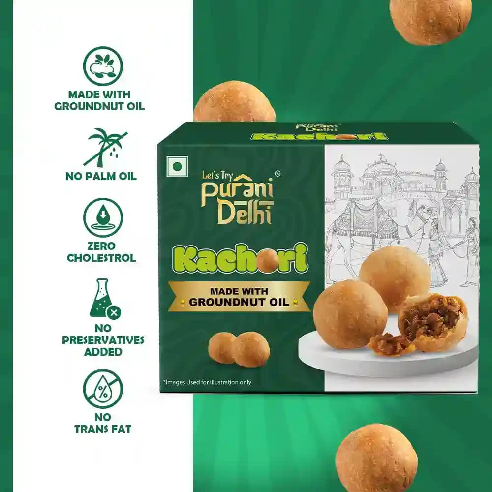 Purani Delhi Kachori β No Palm Oil, No Maida, No Artificial Flavour | Healthy Indian Snack | Let's Try Foods