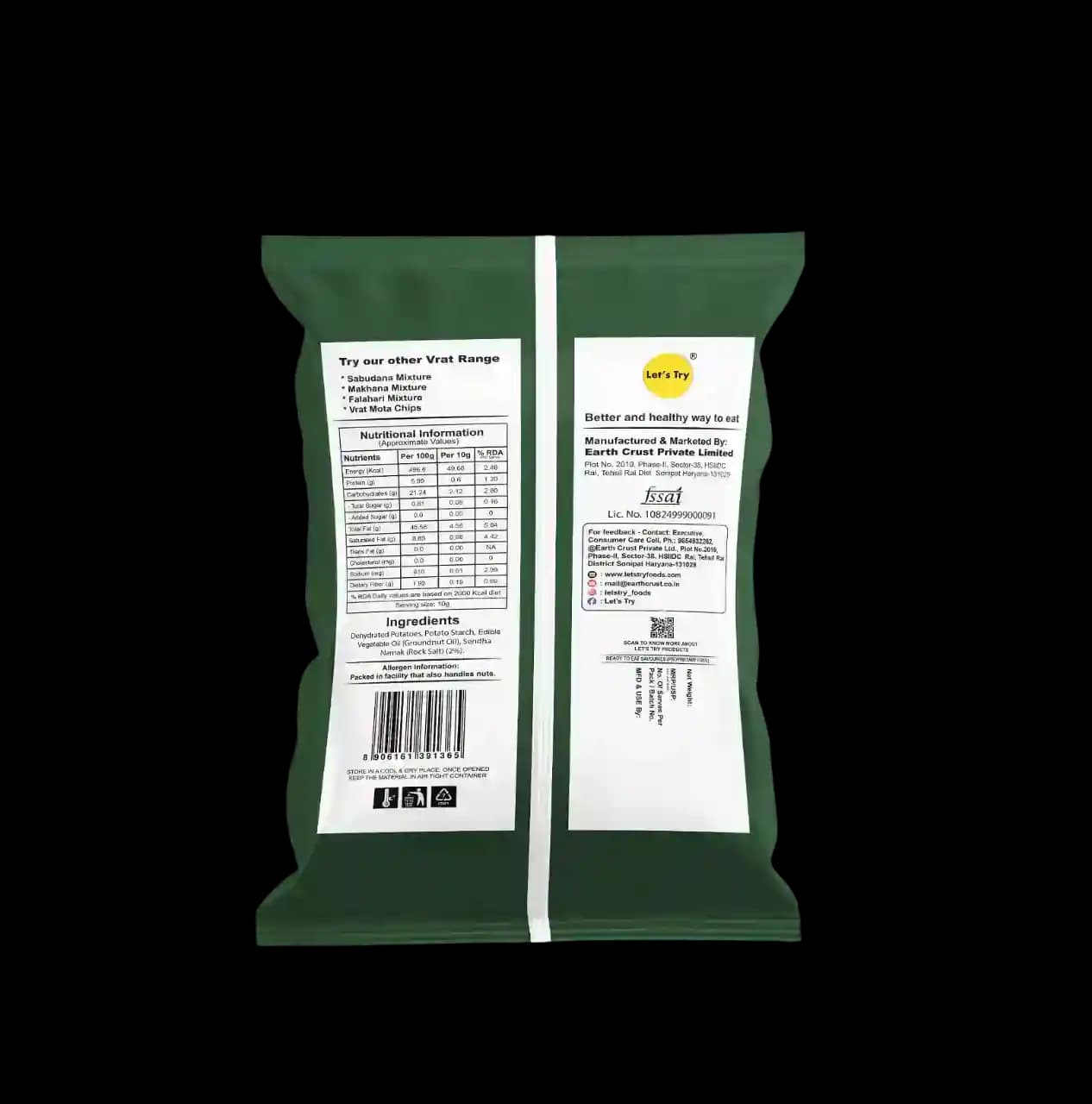 Lite Sticks Ingredients & Nutritional Label – No Palm Oil, No Maida Clean Label Healthy Snack Sticks | Let's Try Foods