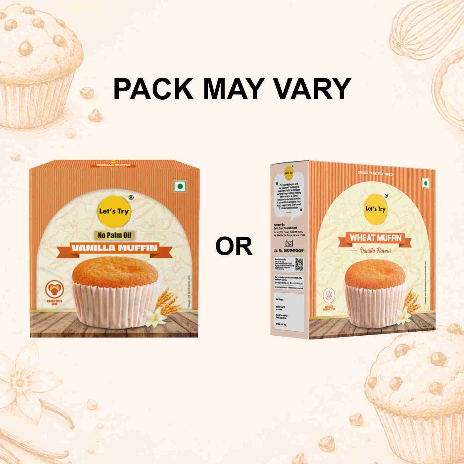 vanilla muffin pack may vary